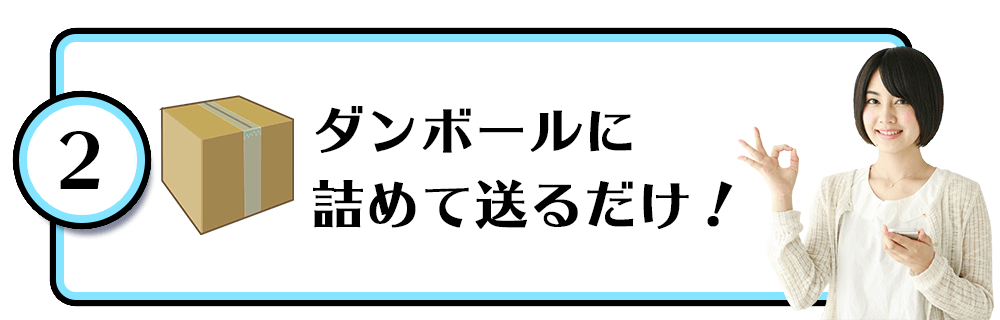 ダンボールに詰めて送るだけ！
